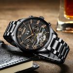 Fashion Stainless Steel Wristwatch Tourbillon Movement High Precision