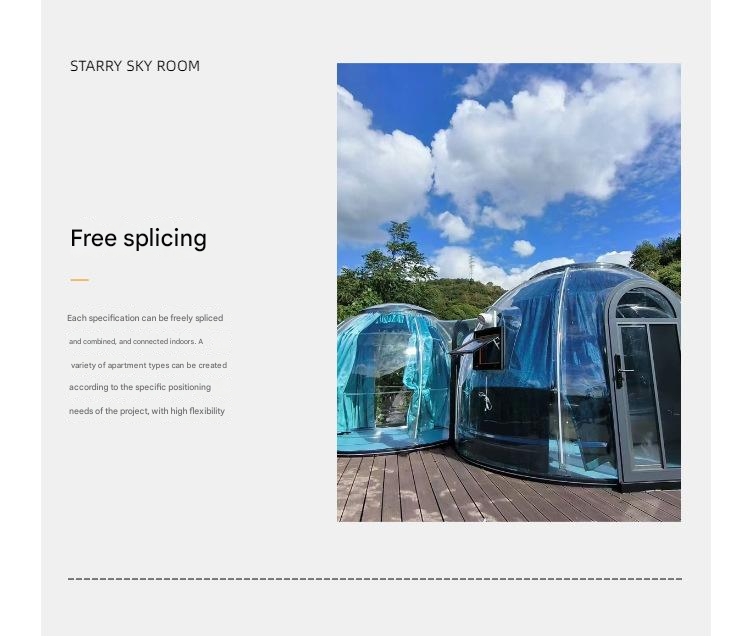 Leisure Facilities Outdoor Restaurant Transparent Bubble Room Star Hotel Homestay Tent Dome