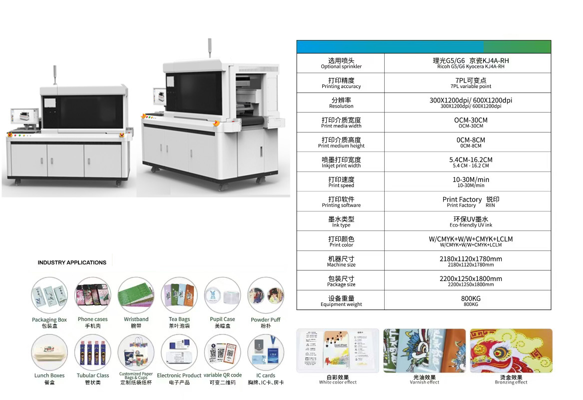 Ricoh Gen 5i/Ricoh Gen 5/Ricoh Gen 6 Nozzle Single Pass UV Printer with Customizable Loading And Unloading Schemes
