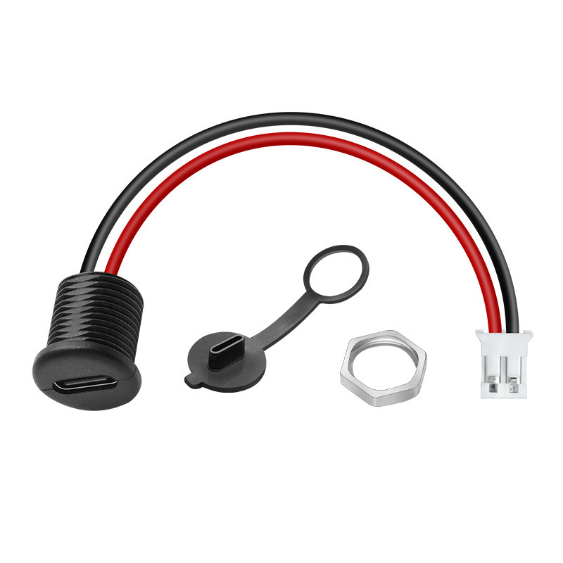 IP67 IP68 Waterproof Cap USB Type C Female Socket Jack to 2 Pin PH 2.0 XH 2.54 SH1.0 VH ZH MX Connector Cable