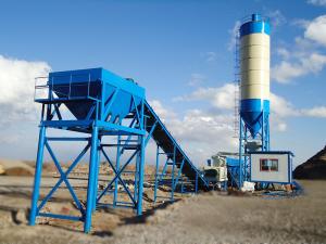Quality Agitated Central Mixing Plant , Mobile Wet Concrete Plant Equipment For Site wholesale