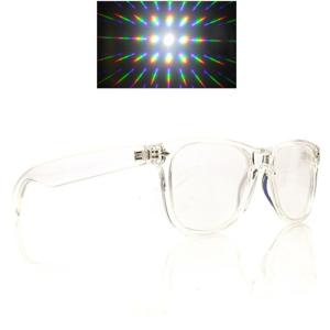 Quality Customized LOGO Rave Prism Grating Glasses Rainbow Fireworks / Spiral wholesale