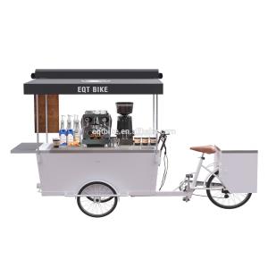 Quality CE Stainless Steel 300KG Load Tricycle Coffee Cart wholesale