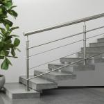 Strong Stainless Steel Handrails with Polished PSS Finish for Glass Balustrades