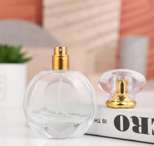 Quality SGS Round Transparent Perfume Bottle 50ml 60ml Glass Cologne Bottles wholesale