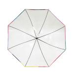 PVC Transparent Dome Shaped Rain Umbrella With Fiberglass Ribs 23 Inches