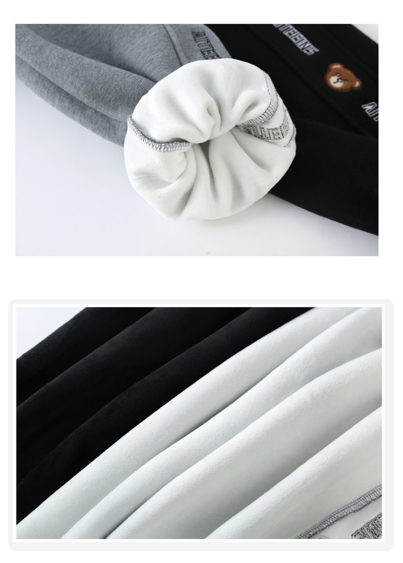 Children's suit thickened sports hoodie children's clothes autumn and winter trend cartoon girl warm two-piece set