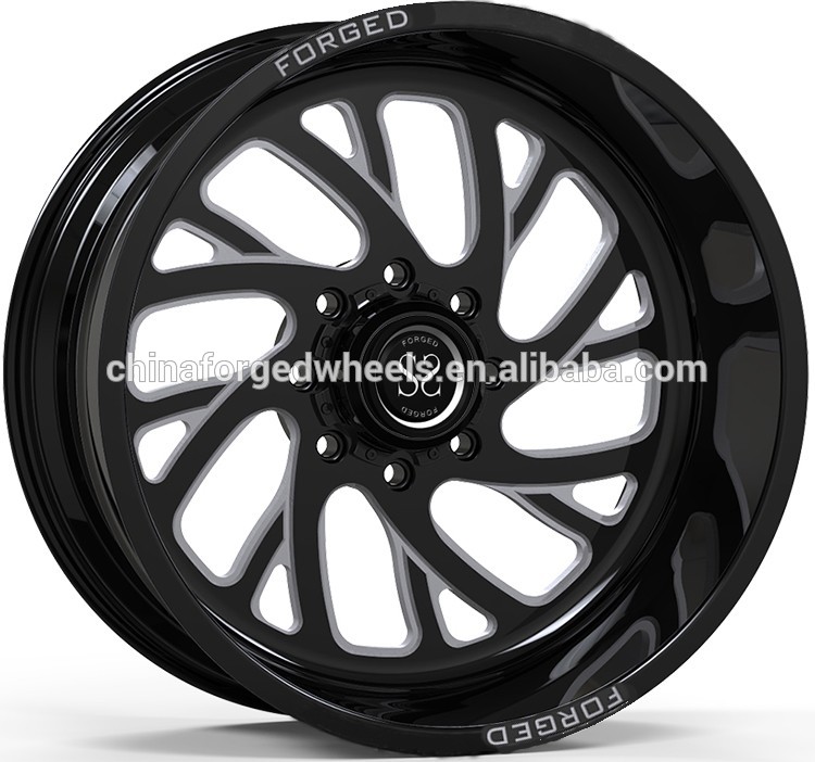 Gloss Black Machined Customized 4x4 Wheels/ 20X12 ET -44 4x4 Off Road Rims