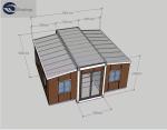 Galvanized Steel Frame Container Houses Modern Movable Living Foldable