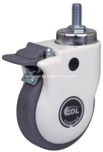 Quality 70kg Threaded Brake TPU Medical Caster E3744-77 with Grey Color and Caster Application wholesale