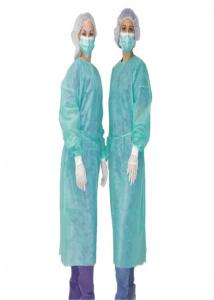Quality Waterproof Medical Isolation Gowns With PE Coating Non Woven Material wholesale