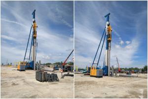 Quality Hydraulic Hammer Piling Machine , Jack Hammer Pipe Driver No Vibration wholesale