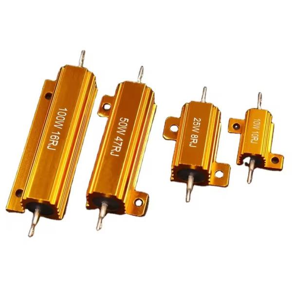 RX24 Gold Aluminum Housed wirewound 10W 25W 50W 100W 200W Tolerance 5% Resistor