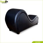 Ergonomic Leather Sex Sofa Chair 170cm Length Adult Couple Wooden PU