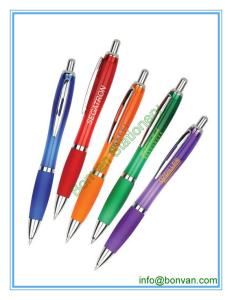 Quality retractable plastic pen, high grade transparent contour click pen wholesale
