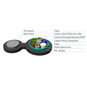 Quality Loose Tube Stranded GYTC8S Outdoor Fiber Optic Cable wholesale