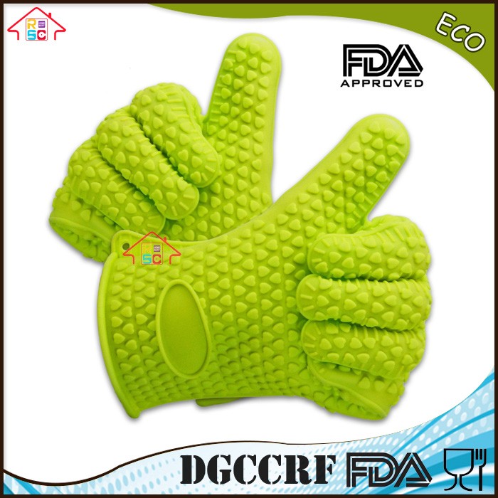 Amazon silicone cooking gloves BPA free Silicone glove Heat Resistant bbq grill glove