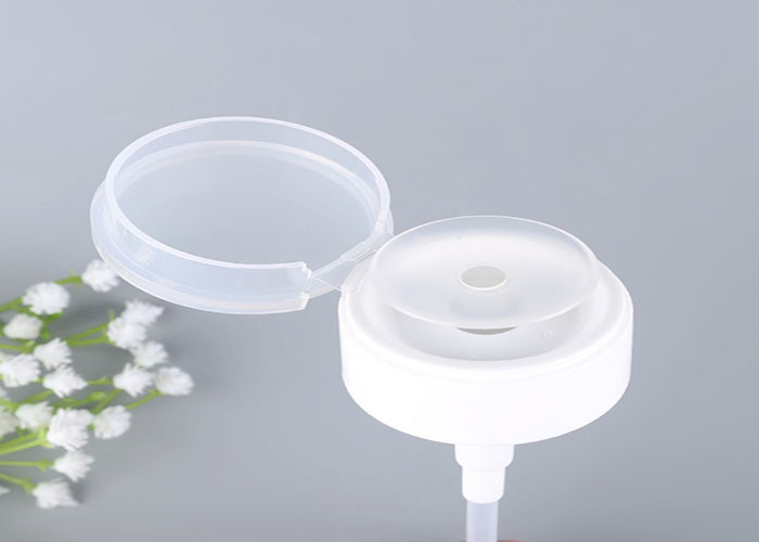 PP Material Disc Top Cap / Shampoo Bottle Cap Ribbed Closure For Cream