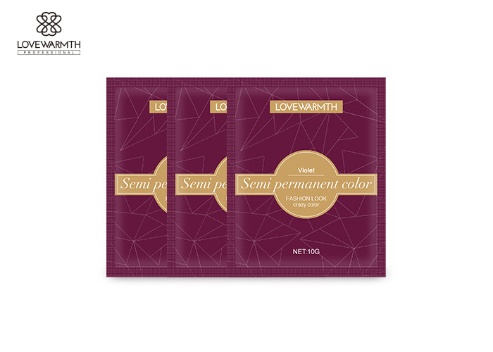 Violet Red Semi Permanent Hair Color Temperature Effect Natural Easily Dye