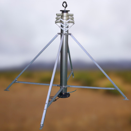 Hand Winch 6M 4 Sections Telescopic Guyed Lattice Tower