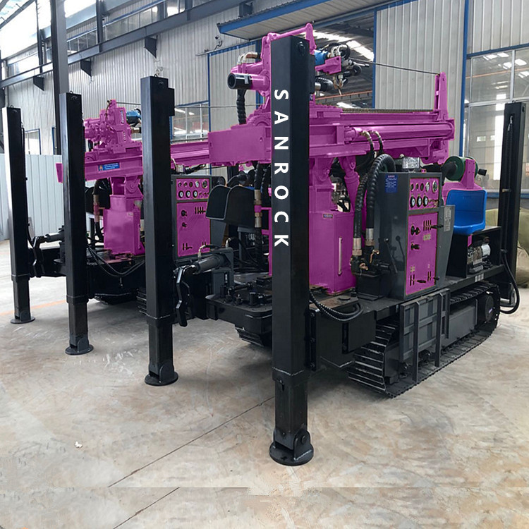 Hydraulic Borehole Crawler Water Well Drill Rig 400m Depth Portable Water Drilling Rigs