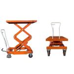 Mobile Manual Scissor Lift Platform 1000kg 39.76''X20.47'' Max Height 37.40''