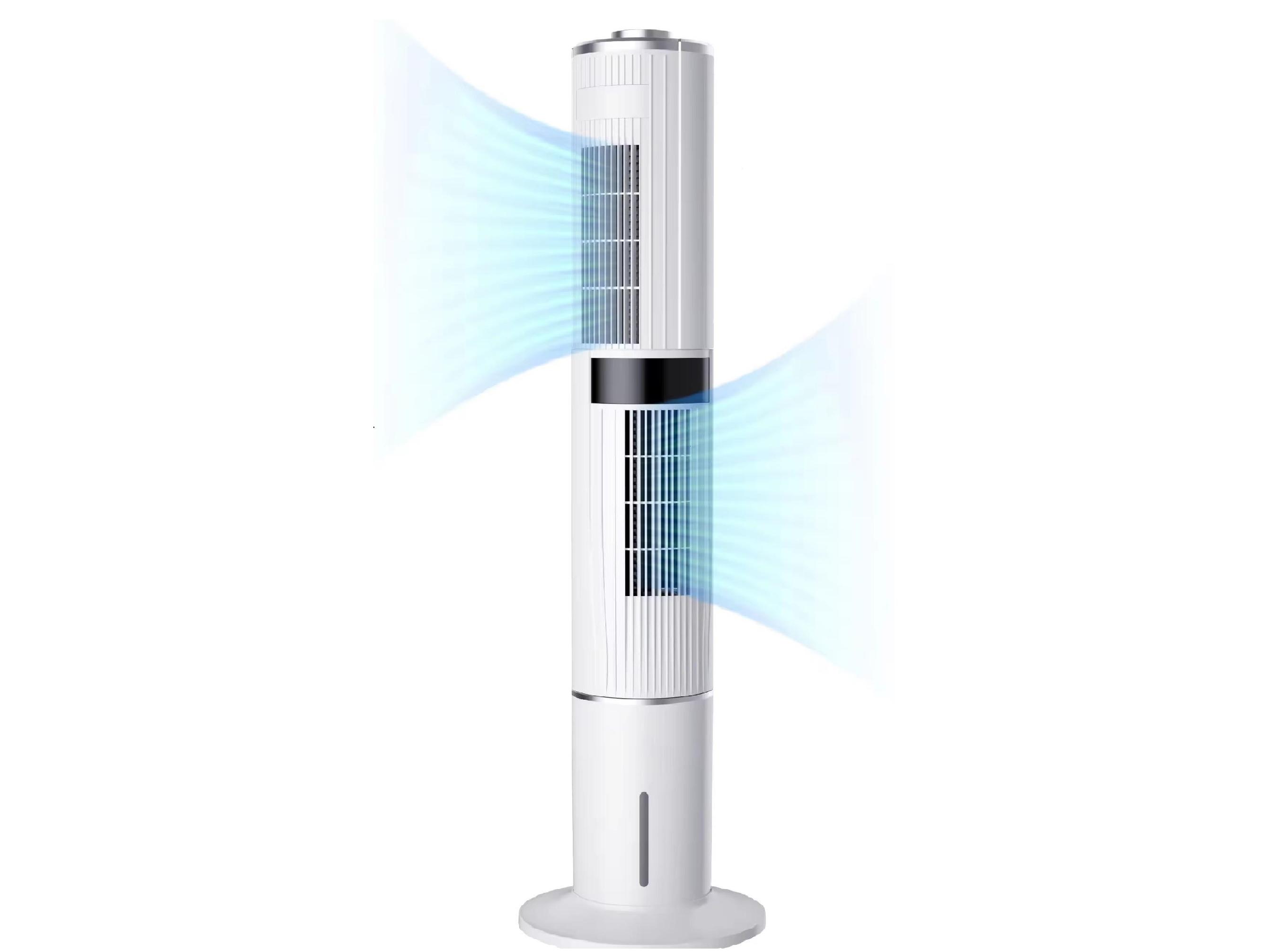Electric Standing Floor Fan with Humidifier and Water Cooling Bladeless Mist Air Cooler