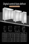 Commercial Upright Fridge Fan Cooling Kitchen Self-close Fridge for Restaurant