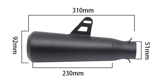 Slip On 45 Steel Custom Motorcycle Mufflers , Colored 51mm Motorcycle Muffler