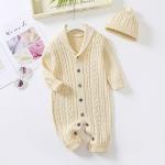 Autumn New Toddler Baby Boys Girls Knitted Bodysuit Infant Jumpsuit Knitwear