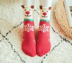 Thermal Christmas Women's Novelty Socks / Fuzzy Animal Socks Soft Fabric For