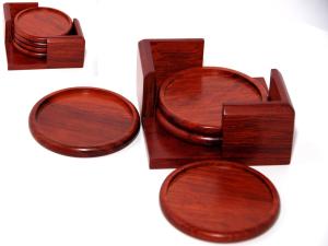 Quality Rosewood Cup Coaster set wholesale