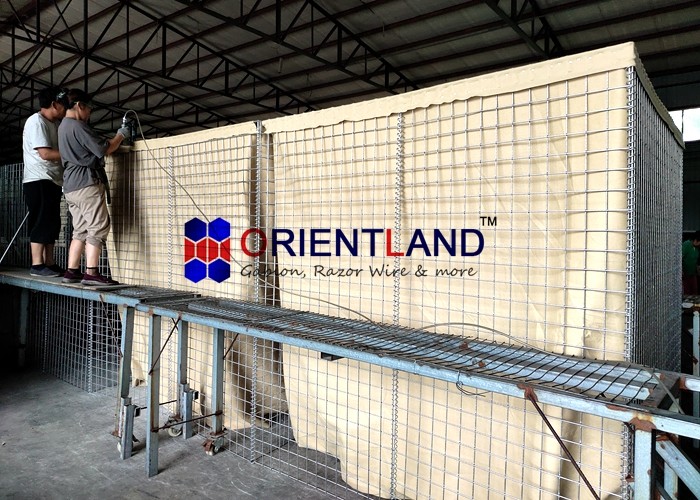 MIL7 2.21m Defensive Barrier Heavy-Duty Non-Woven Polypropylene Geotextile Lined Barrier System