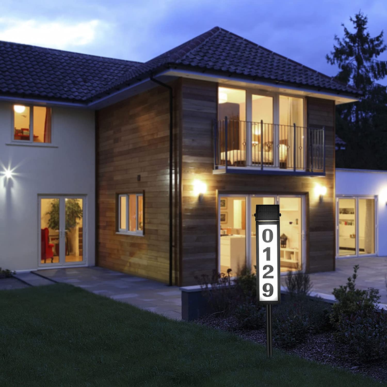 Waterproof Solar House Number Signs IP44 Solar Illuminated House Numbers