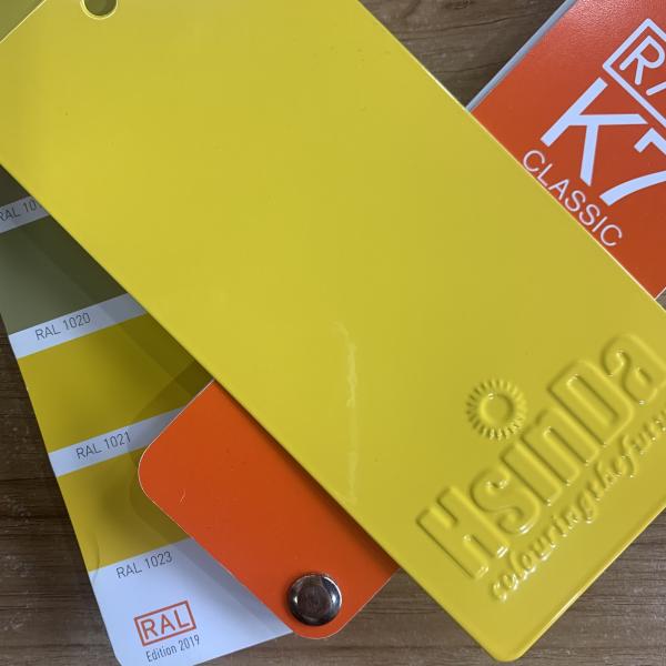 ROHS REACH Certification RAL1023 Traffic Yellow Powder Coating Spray Paint for