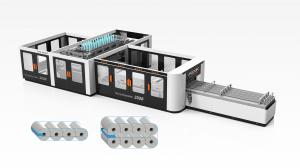 Quality LDPE 40 microns Kitchen Towel Roll Wrapper 25kw Packaging Machine wholesale