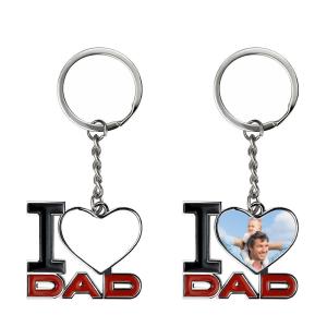 Quality Creative Love Pendant Sublimation Keyring Blanks European American Style Customization wholesale