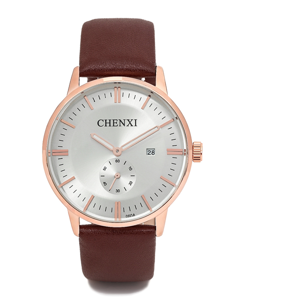 Guangzhou Kinpac Watch Branded Watches CHENXI Rose Gold Luxury Style Leather Watch Unisex