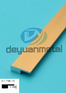 Quality 11mm Width 6063 Aluminum T Profiles Transition Strips wholesale