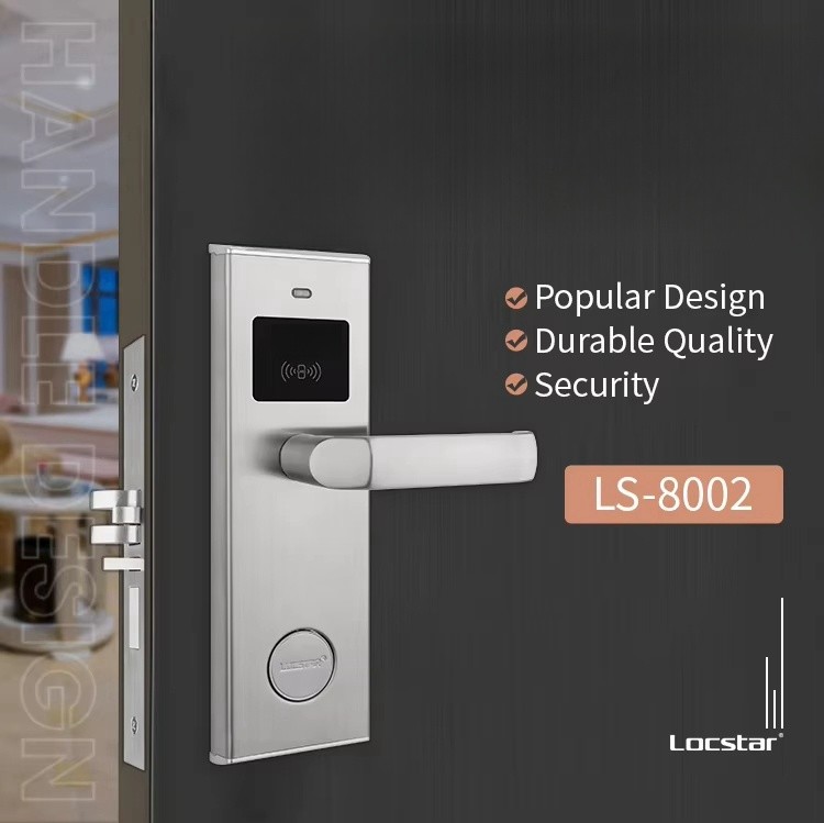 Silver Hotel Door Lock Customized Key Card Door Lock Supports Various Unlocking Methods