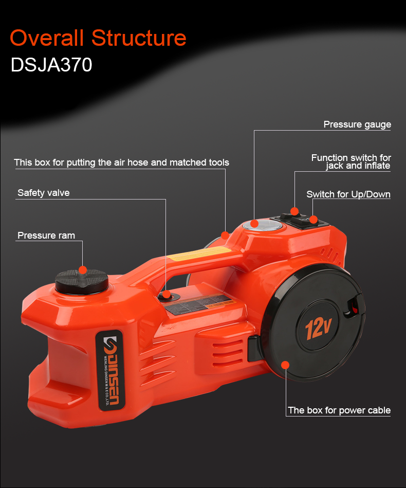 Automotive SUV 3 ton floor jack repair kit Multifunctional With Adjustable Screw