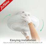 Mini Bedroom 18 Inches Bladeless Led Ceiling Fan Dc Motor 6 Speeds Remote