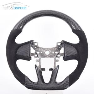 Quality 2022 Gloss Honda Carbon Fiber Steering Wheel Civic Alcantara 35cm wholesale