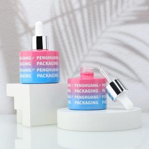 Quality Fancy Glass Oil Serum Bottles With Dropper Cap 30ml 50ml wholesale