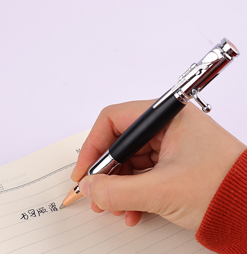 OEM Printing Ball Point Ballpoint Bolt Action Metal Bullet Gun Pen With 1.0mm Writing Width