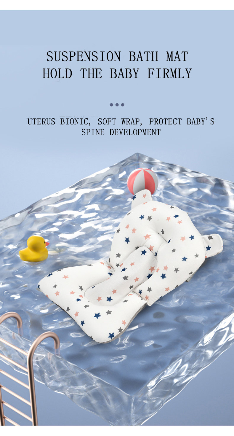 Portable Collapsible Infant Baby Bathtub Set High Temperature Resistance Carton Print