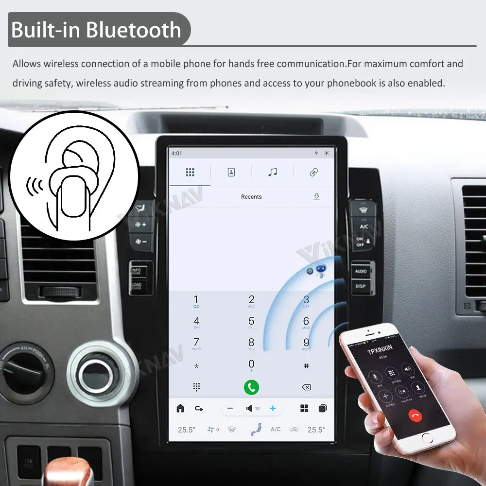 13.6 Inch Android Auto Stereo For 2007-2013 Toyota Tundra Navigation GPS Multimedia DVD Player Wireless Carplay 4G