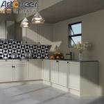 Solid Wood European Shaker Kitchen Cabinets with White Color and Super Susan