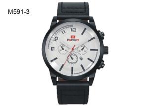 Quality BARIHO Minimalist Analog Men's Quartz Watch Chronograph Leather Wristwatch M591 wholesale