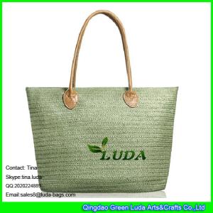 Quality LUDA green handbags promotion lady paper straw bags handbags women wholesale
